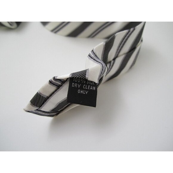 New W/ Tag Pronto Uomo Couture Stripes 100% Silk Neck Time (T20) - Picture 3 of 7